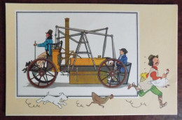 Chromo Tintin Voir Et Savoir " Automobile Origines à 1900 , Série 2 " - Voiture à Vapeur De Pagani 1830 - Sammelbilder