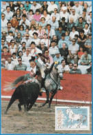 José Maldonado Cortes, Montando O Cavalo Lusitano "Rigoleto" - Praça Estremoz -|- Maximum Postcard -Tourada/ Tauromaquia - Evora