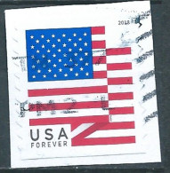 VERINIGTE STAATEN ETAS UNIS USA 2018 U.S. FLAG (BCA COIL) F USED ON PAPER SN 5261 MI 5464BG YT 5083 - Usati