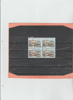 Italia Rep. 1987 - (Sassone) 1817 Used "120° Anniversario Battaglia Di Mentana " - L380 Policromo, Blocco Di 4 - 1981-90: Used