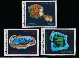 Polynesia 1992 -Space , Satellite View Of Tahiti , MNH , Mi. 605 - Unused Stamps