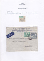 CYPRUS KGVI 1948 AIRMAIL ADVERTISING COVER NICOSIA UK 5 PIASTRE RATE - Cyprus (...-1960)