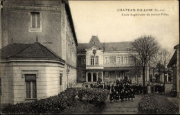 Postcard Château Du Loir Sarthe, Higher School For Young Girls, VF Unposted - Chateau Du Loir