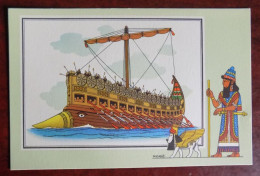 Chromo Tintin Voir Et Savoir " Marine Collection A Série 1 " Navire De Combat Assyrien ( 700 Av. J.c. ) - Chromo's
