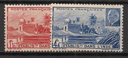 INDE - 1941 - N°Yv. 126 à 127 - Pétain - Neuf * / MH VF - Ongebruikt