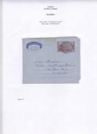 CYPRUS 1962 AIR LETTER 25 MILS BLUE PAPER NO WATERMARK NICOSIA TO UK - Chipre (...-1960)