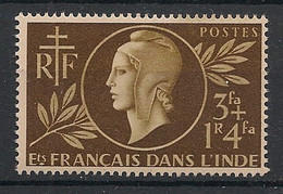 INDE - 1944 - N°YT. 233 - Entraide Française - Neuf * / MH VF - Unused Stamps