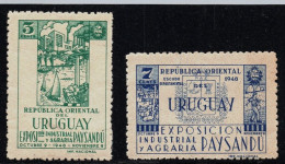 Uruguay #564-65 Arms Paysandu Port Ships Farm Animals MNH - Uruguay