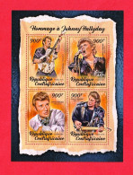 WW14491- REP. CENTRO AFRICANA 2018- MNH_ MÚSICA_ JOHNNY HOLLYDAY - Cantantes