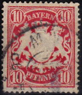 1876 - 1878 - ALEMANIA - BAVIERA - ESCUDO DE ARMAS - YVERT 41 - Used