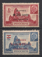 INDOCHINE - 1944 - N°YT. 294 à 295 - Oeuvres Coloniales - Série Complète - Neuf * / MH VF - Neufs