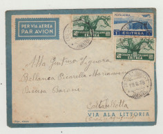 BUSTA CON LETTERA - VIA ALA LITTORIA - ANNULLO DESSIE AMARA DEL 1938 VERSO ITALIA - A.O.I. ERITREA WW2 - Marcophilia (AirAirplanes)