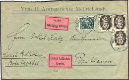 Deutsches Reich, 1920, D 41, D 46 (3), Brief - Dienstmarken