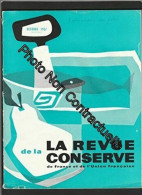 La Revue De La Conserve De France Et De L'Union Française [No 8 Octobre 1957] - Autres & Non Classés