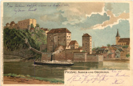 Passau - Nieder Und Oberhaus - Litho - Passau