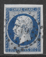 Lot N°113 N°14,Oblitéré PC 612 CARCASSONNE(10), Indice 1 - 1853-1860 Napoléon III