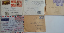 MILITARIA - 5 Lettres Concernant Un Légionnaire Suisse Fait Prisonnier à Dien Bien Phu En 1954 Et Libéré Le 20/08/1954 - Militaria