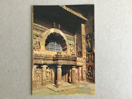 India Indie Indien - Ajanta Facade And Courtyard Of Cave 19 Sculpture Skulptur Monument - Inde
