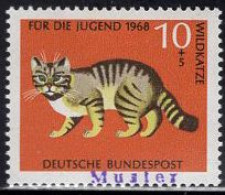 GERMANY(1968) Wildcat. MUSTER (specimen) Overprint. Scott No B430. - Autres & Non Classés