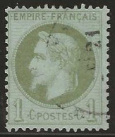 France  .  Y&T   .   25   .    O  .     Oblitéré - 1863-1870 Napoleon III With Laurels