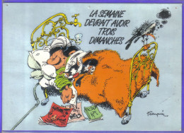 Carte Postale Bande Dessinée Franquin  Gaston Lagaffe  N°31  Très Beau Plan - Cómics