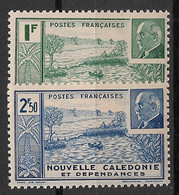 NOUVELLE CALEDONIE - 1941 - N°YT. 193 à 194 - Pétain - Neuf Luxe ** / MNH / Postfrisch - Unused Stamps