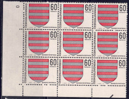 CSSR 1968 - Stadtwappen, Nr. 1819 Im 9er-Block, Postfrisch ** / MNH - Unused Stamps