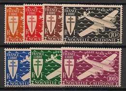 NOUVELLE CALEDONIE - 1942 - Poste Aérienne PA N°YT. 46 à 52 - Série Complète - Neuf * / MH VF - Nuovi