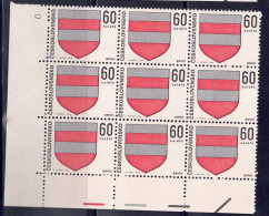 CSSR 1968 - Stadtwappen, Nr. 1821 Im 9er-Block, Postfrisch ** / MNH - Ungebraucht