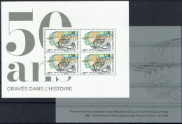 FRANCE 2020 - Feuillet Issus Du Livret 50 Ans Gravés Dans L'histoire - Ecole Spéciale Des Travaux Publics Neuf ** - Unused Stamps