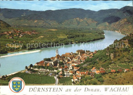 72220472 Duernstein Wachau Fliegeraufnahme Pfarrkirche Maria Himmelfahrt Duernst - Altri & Non Classificati