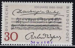 GERMANY(1968) Opening Measure Of Der Meistersinger. MUSTER (specimen) Overprint. Scott No 987. - Otros & Sin Clasificación