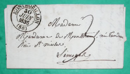 CAD TYPE 13 MONTMORILLON VIENNE POUR LIMOGES 1836 LETTRE COVER FRANCE - 1801-1848: Précurseurs XIX