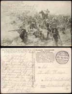Gemälde Militaria Schlacht B. Verneville 1915  Gel. Feldpost Courtrai Belgien - Guerra 1914-18