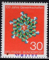 GERMANY(1968) Centenary Of German Trade Unions. MUSTER (specimen) Overprint. Scott No 991. - Otros & Sin Clasificación