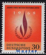 GERMANY(1968) Human Rights Flame. MUSTER (specimen) Overprint. Scott No 992. - Other & Unclassified