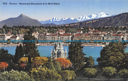 R108855 Geneve. Monument Brunswick Et Le Mont Blanc. Photoglob. No 883 - Monde