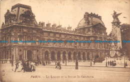 R109652 Paris. Le Louvre Et La Statue De Gambetta. 1917 - Monde