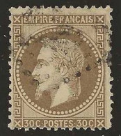 France  .  Y&T   .   30  .    O  .     Oblitéré - 1863-1870 Napoléon III Con Laureles