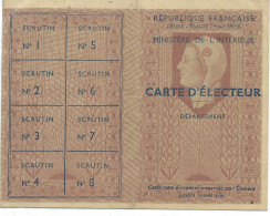 1955 - Carte D'électeur De Brue-Bernat Conception - Commune De Tibéran Jaunac - Haute-Pyrénées (65) - Ohne Zuordnung
