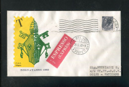 "ITALIEN/VATIKAN" 1968, Sonder-Express-Brief, Vgl. Fotos (B2056) - Christentum