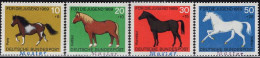 GERMANY(1969) Horses. Set Of 4 With MUSTER (specimen) Overprint. Scott No B442-5. - Other & Unclassified