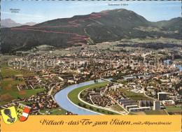 72219290 Villach Kaernten Mit Villacher Alpenstrasse Und Dobratsch Fliegeraufnah - Other & Unclassified