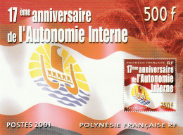 Polynesia 2001 - The Internal Autonomy , Politics And Government  , MNH , Bl.26 - Unused Stamps