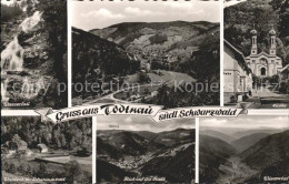 72219276 Todtnau Wasserfall Total Kirche Waldeck Mit Schwimmbad Stadtblick Wiese - Todtnau