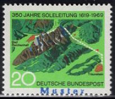 GERMANY(1969) Brine Pipeline* MUSTER (specimen) Overprint. Scott No 1009. - Autres & Non Classés