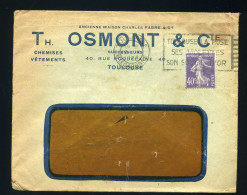 ENVELOPPE A EN TÊTE Th Osmont 31 Toulouse Chemises Vêtements Flamme Toulouse Ses Violettes - Textile & Vestimentaire