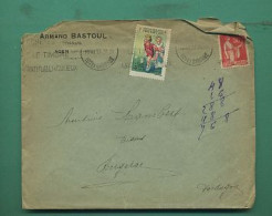 47 Agen Bastoul Armand Tissus Flamme Antituberculeux Et Timbre Anti Tuberculose 1933 Adressée à Bergerac ( 24 ) - Other & Unclassified