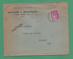 59 Vieux Condé Sauvage & Beaumont Fabrique De Bonneterie ( Enveloppe à Entête ) - Textile & Clothing