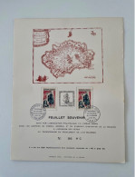 Réunion 1965 Feuillet Souvenir 500 Ex Peuplement De île Bourbon 2 V Yt 1461 - Unused Stamps
